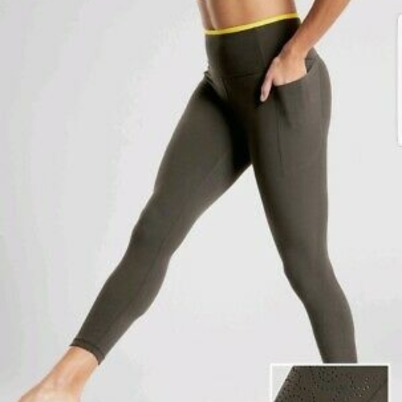 Athleta Pants - NWT Athleta Gray Revelation Laser Cut Leggings
